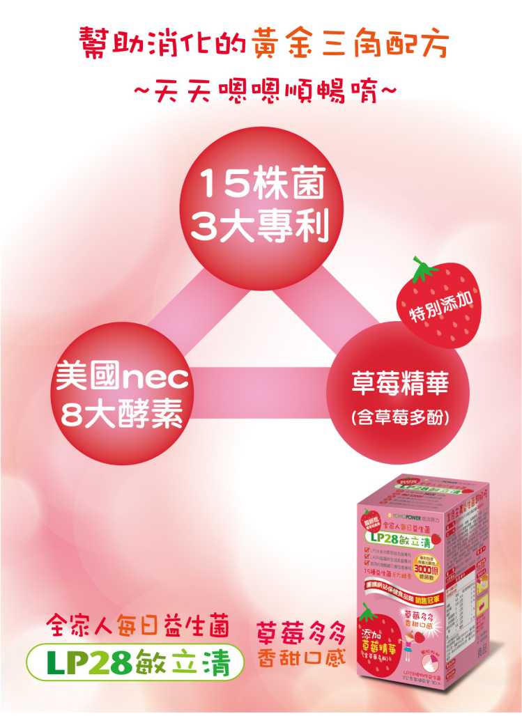 “LP28敏立清益生菌草莓多多